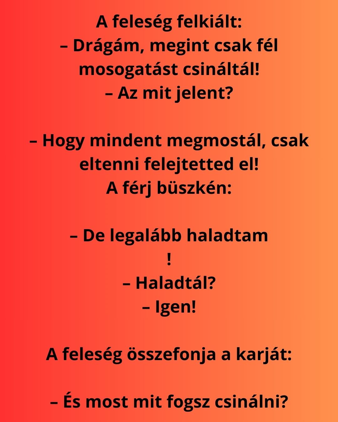 A mosogatás művészete a feleség felkjiállt
