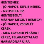 A nyuszika bemegy a henteshez. a nyuszika